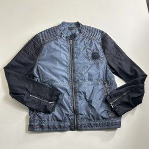 Buffalo David Bitton‎ Men's Jawick Poly/Cotton Moto Blue Jacket Size 2XL